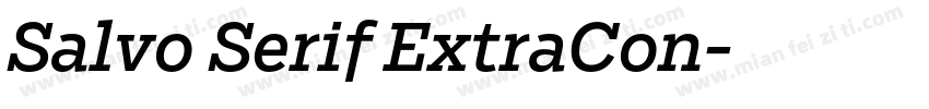 Salvo Serif ExtraCon字体转换
